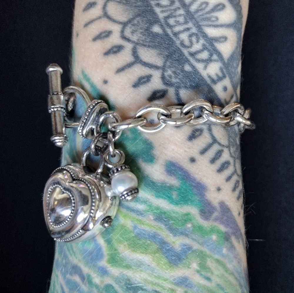 Ecclissi Sterling Silver Rolo Bracelet With Watch Charm - Picture 3 of 10